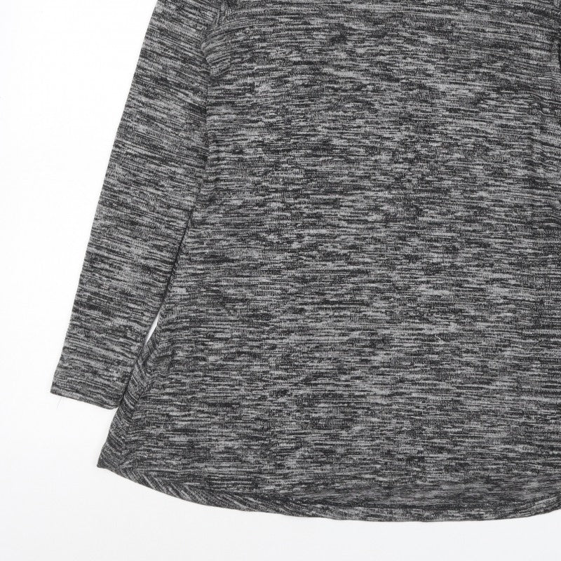 Marks and Spencer Women Grey UK 10 Jumper Dress Roll Neck Long Sleeve