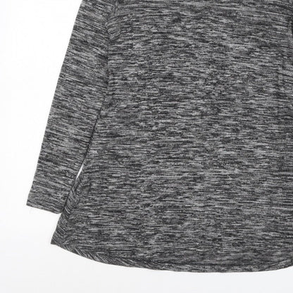 Marks and Spencer Women Grey UK 10 Jumper Dress Roll Neck Long Sleeve