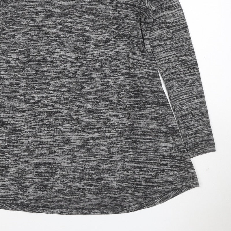 Marks and Spencer Women Grey UK 10 Jumper Dress Roll Neck Long Sleeve