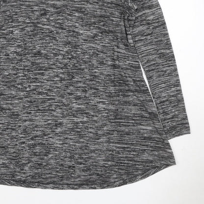 Marks and Spencer Women Grey UK 10 Jumper Dress Roll Neck Long Sleeve