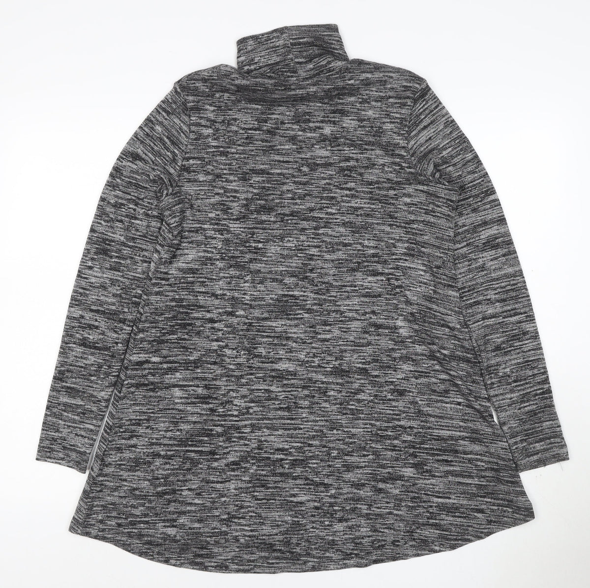 Marks and Spencer Women Grey UK 10 Jumper Dress Roll Neck Long Sleeve