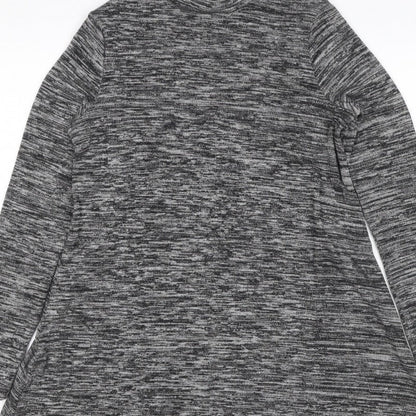 Marks and Spencer Women Grey UK 10 Jumper Dress Roll Neck Long Sleeve