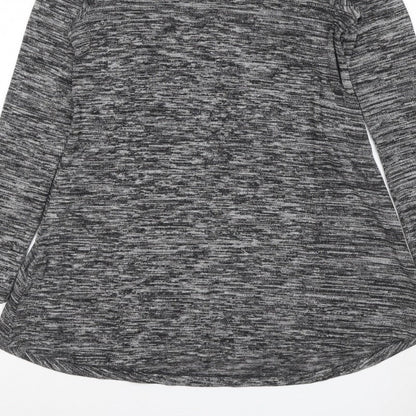 Marks and Spencer Women Grey UK 10 Jumper Dress Roll Neck Long Sleeve