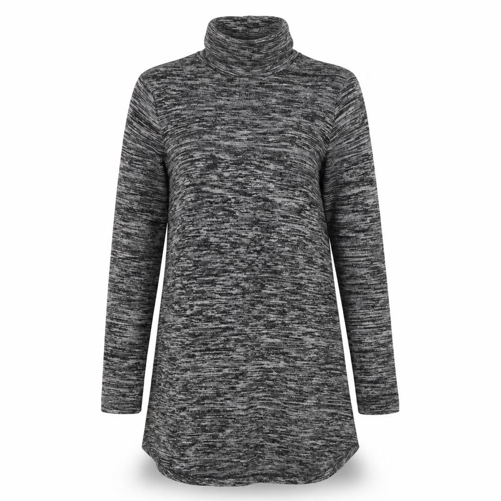 Marks and Spencer Women Grey UK 10 Jumper Dress Roll Neck Long Sleeve