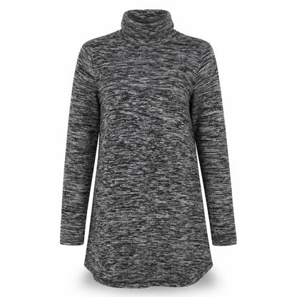 Marks and Spencer Women Grey UK 10 Jumper Dress Roll Neck Long Sleeve