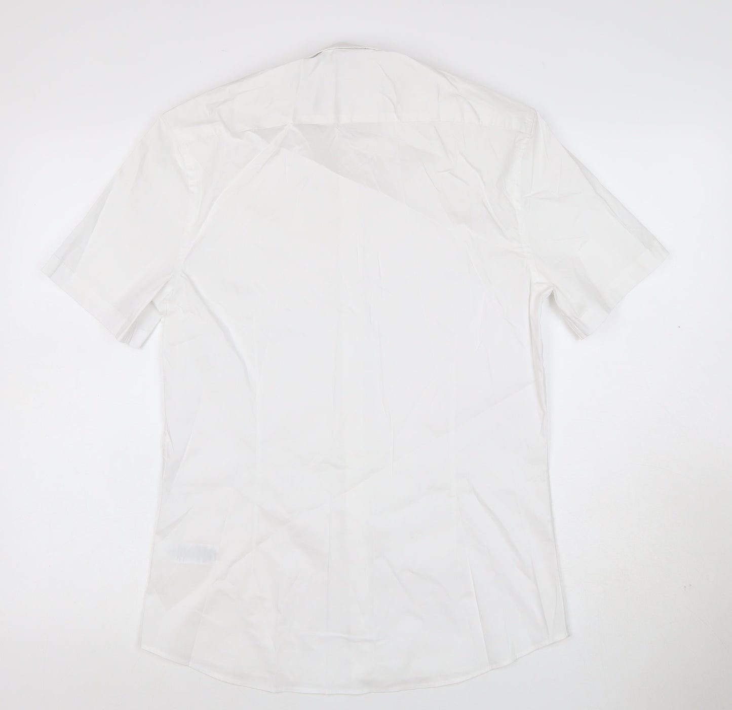 ASOS Design Men’s White XS Short Sleeve Button-Up Point Collar Shirt