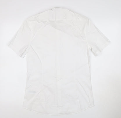 ASOS Design Men’s White XS Short Sleeve Button-Up Point Collar Shirt