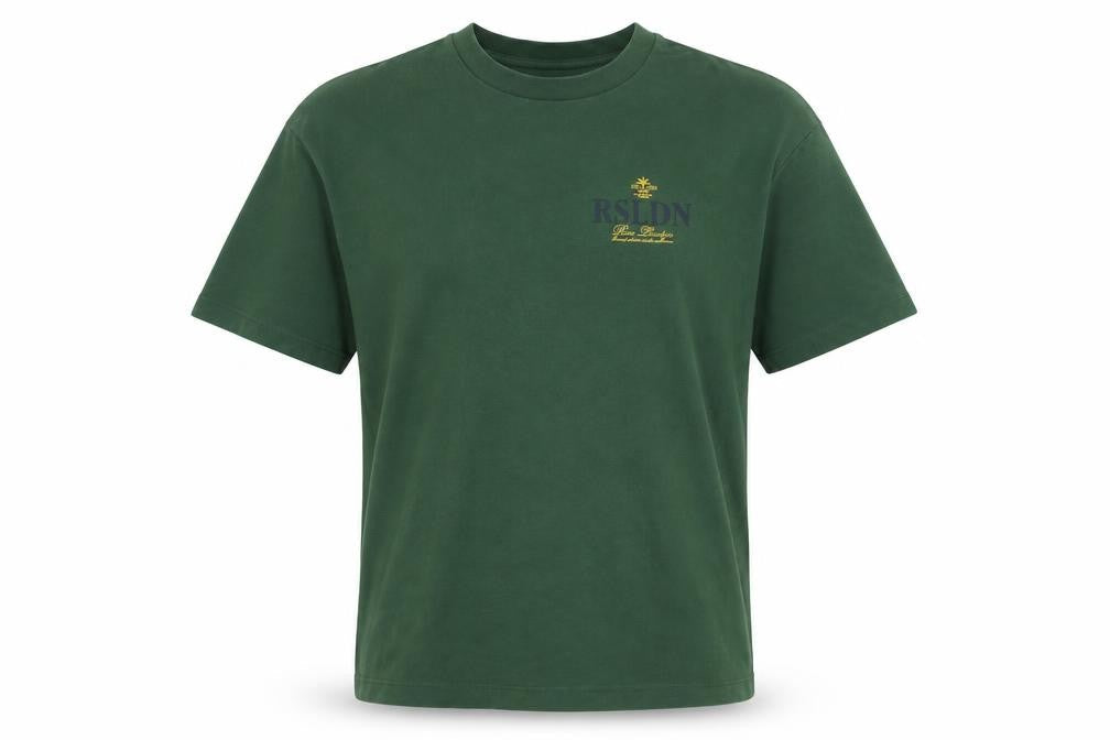 Rose London Men's Green M Graphic Logo Cotton Crew Neck T-Shirt
