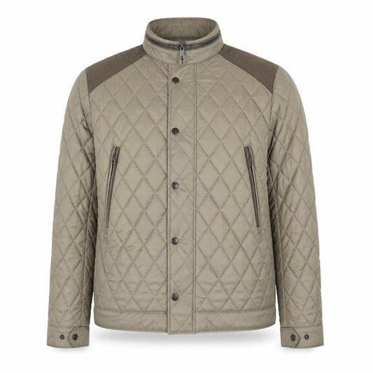 Zara Man Men’s Beige M Quilted Puffer Jacket Zip Pockets