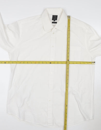 T&W Tailor & Wright Men’s Ivory 16.5 Regular Fit Formal Dress Shirt