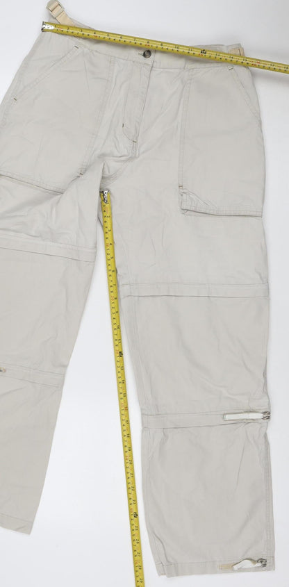 Peter Storm Women’s Beige Size 14 Convertible Cargo Trousers