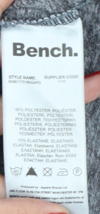 Bench Women’s Black Grey Pink UK 18 XXL 1/4 Zip Colourblock Sweatshirt