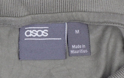 Brand and care label for ASOS Men’s Green Orange Pocket Cotton Stretch Polo Shirt M Short Sleeve