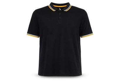 STH Shore Men’s Black 2XL Cotton Polo Yellow Trim Short Sleeve