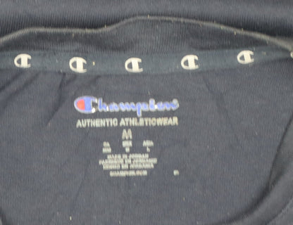 Champion Men’s Blue M Athletic Logo Short Sleeve Crew Neck T-Shirt