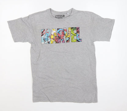 Marvel Boys Grey 12-13 Years Short Sleeve Graphic Print T-Shirt