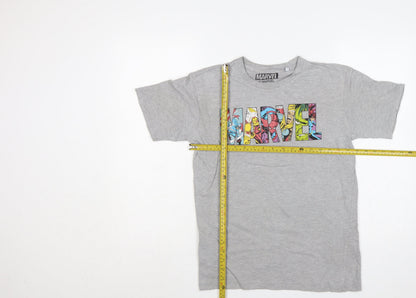 Marvel Boys Grey 12-13 Years Short Sleeve Graphic Print T-Shirt