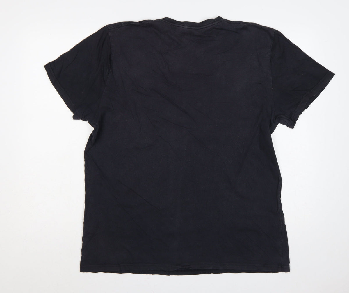 Hollister Men Black XL Must-Have Logo Crew Neck Cotton T-Shirt