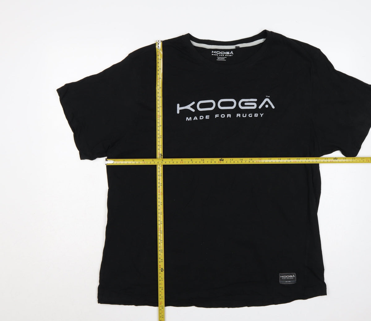 Kooga Men’s Black 3XL Logo Graphic Rugby Cotton Crew Neck T-Shirt