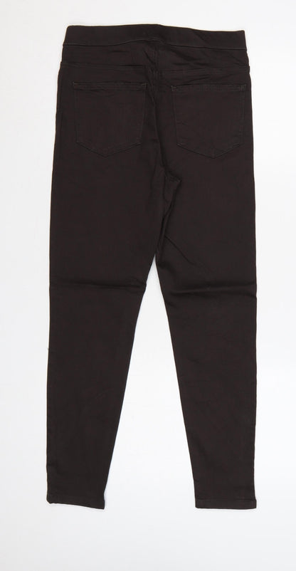 Marks & Spencer Women Brown UK 10 Short Skinny Stretch Jeggings