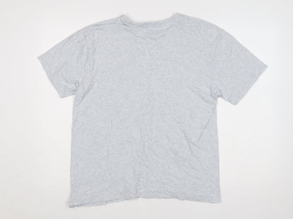 Carhartt Men Grey M Standard Crew Neck Logo T-Shirt