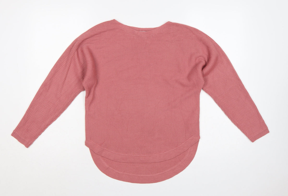 Additional front view of Principles Petite Women’s Pink Rib Knit jumper UK 6