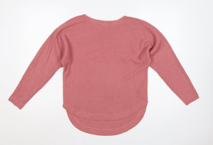 Additional front view of Principles Petite Women’s Pink Rib Knit jumper UK 6