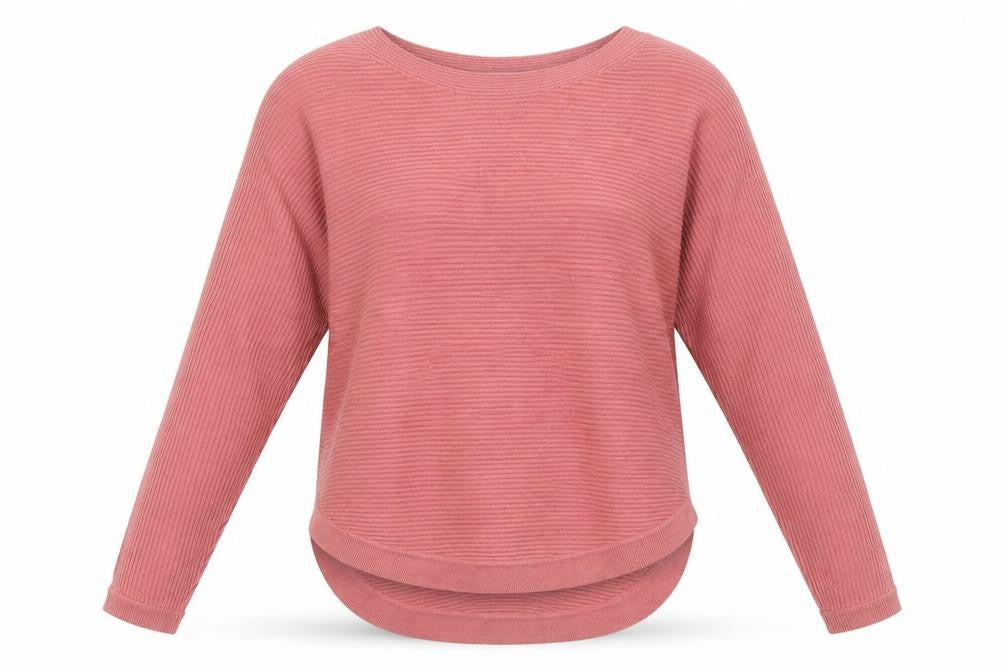Front view of Principles Petite Women’s Pink Rib Knit jumper UK 6