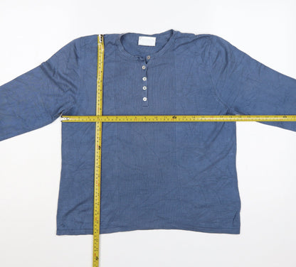 Cotswold Collections Women Blue L Silk Knit Henley Jumper Long Sleeve