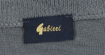 Gabicci Men’s Grey 2XL Wool Blend V-Neck Button Cardigan Knit