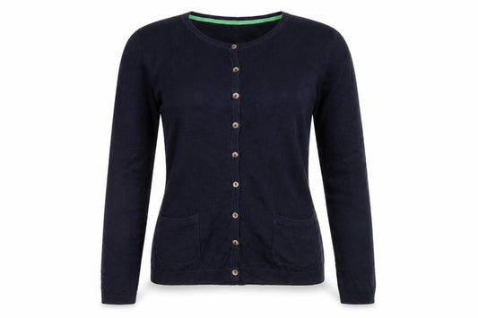 Boden Women Blue UK 8 Round Neck Button Cardigan Pockets