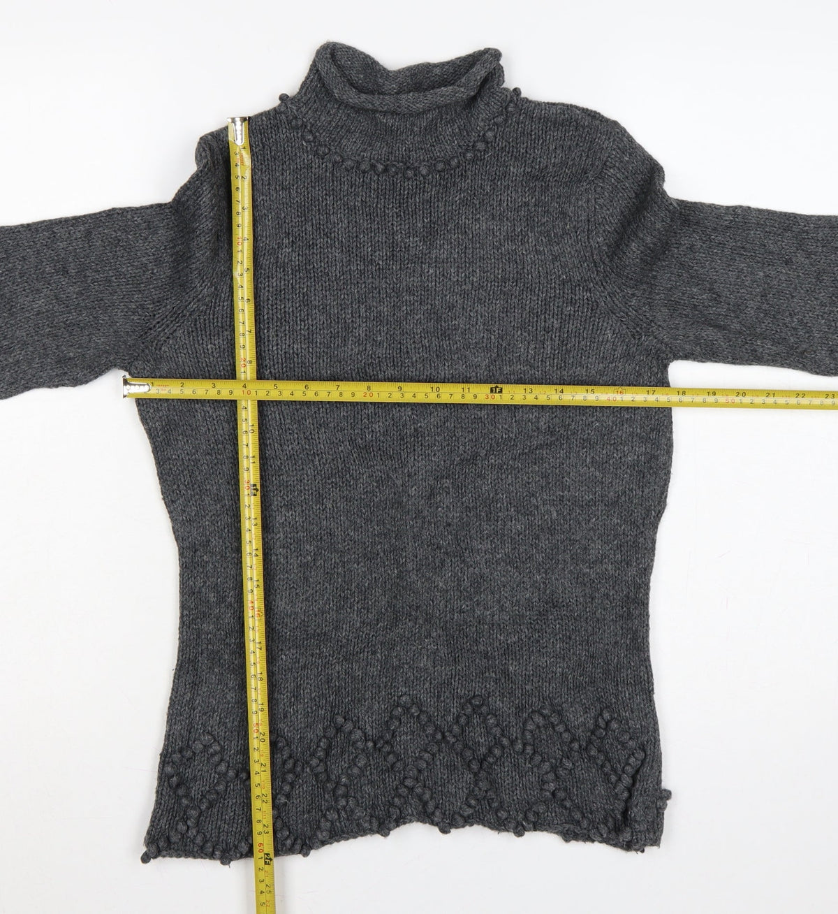Back view of Maine New England Women’s Grey, size UK 10, Roll Neck Knit Jumper
