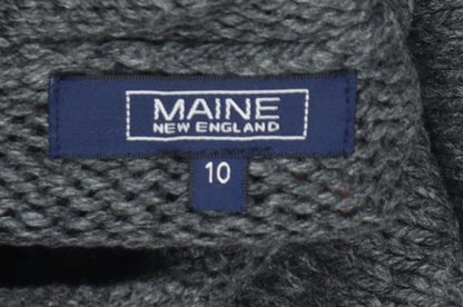 Brand and care label for Maine New England Women’s Grey, size UK 10, Roll Neck Knit Jumper