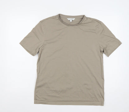 Autograph Men’s Beige Supima Cotton Regular Fit Crew Neck T-Shirt M