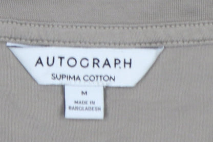 Autograph Men’s Beige Supima Cotton Regular Fit Crew Neck T-Shirt M