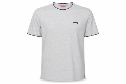 Slazenger Men’s Grey XL Cotton Logo Crew Neck Short Sleeve T-Shirt
