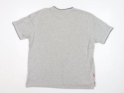 Slazenger Men’s Grey XL Cotton Logo Crew Neck Short Sleeve T-Shirt