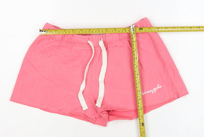 Pineapple Women’s Pink UK 12 Sweat Shorts Drawstring Dance Logo