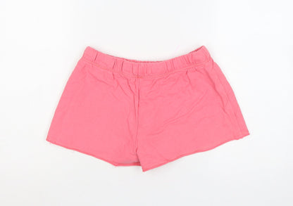 Pineapple Women’s Pink UK 12 Sweat Shorts Drawstring Dance Logo