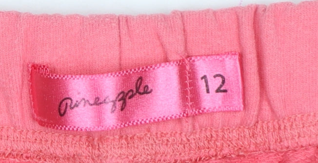 Pineapple Women’s Pink UK 12 Sweat Shorts Drawstring Dance Logo