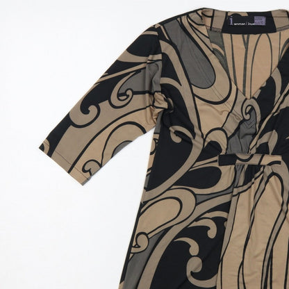 i woman i love Women Multicoloured UK 10 Geometric Wrap Blouse