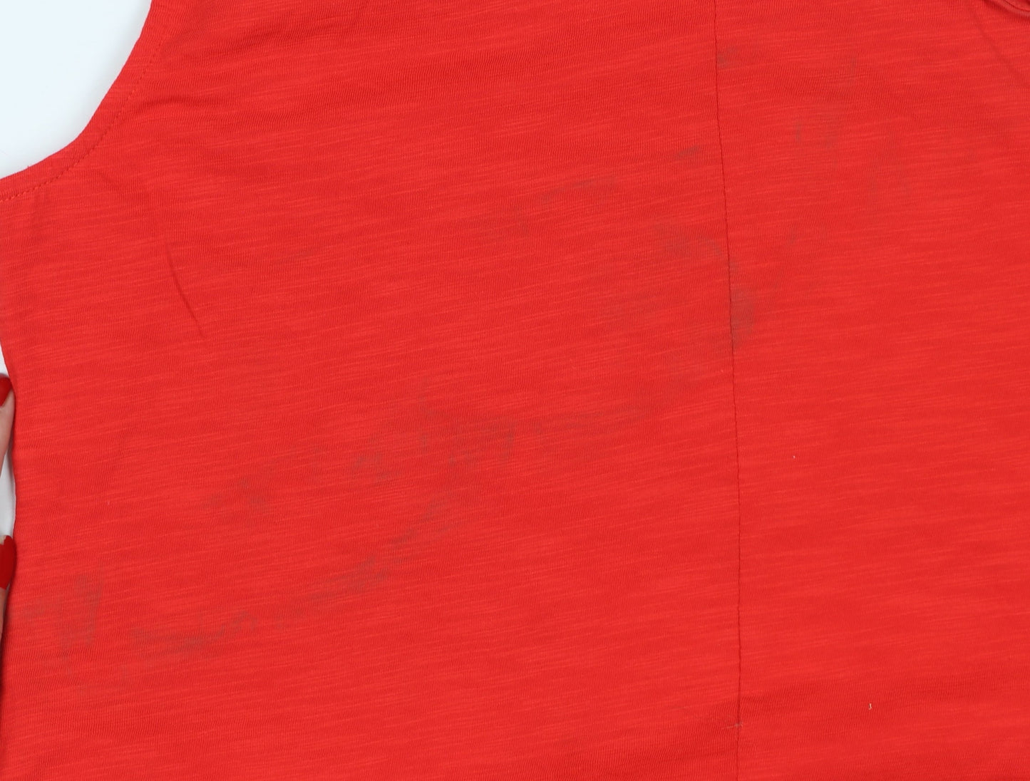 Marks and Spencer Women Red UK 14 One Shoulder Cotton Jersey Maxi Dress