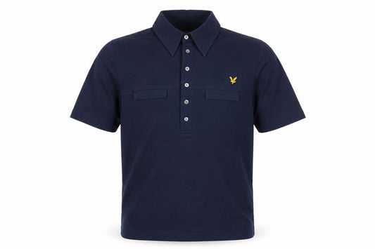 Lyle & Scott Mens Blue L Short Sleeve Eagle Logo Polo Shirt