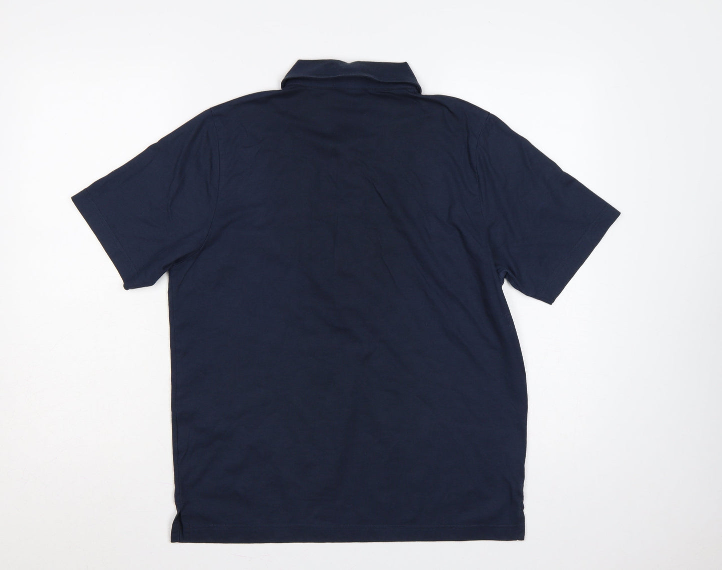 Lyle & Scott Mens Blue L Short Sleeve Eagle Logo Polo Shirt