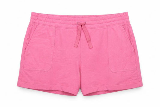 Marks & Spencer Women Pink UK 24 Sweat Shorts Cotton Drawstring Pockets