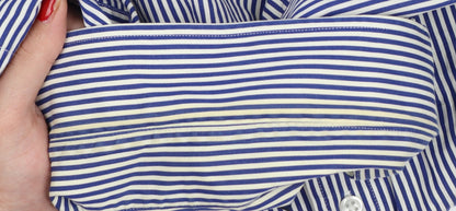 Polo Ralph Lauren Men’s Blue Stripe Cotton Shirt 15.5 Point Collar