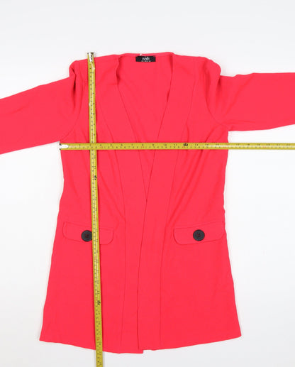 Wallis Women’s Red UK 8 Long Open Front Tailored Blazer Jacket