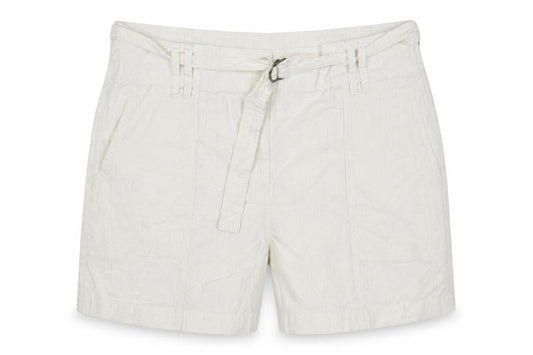 M&S Women’s Ivory Linen Blend Cargo Shorts Belted UK 22