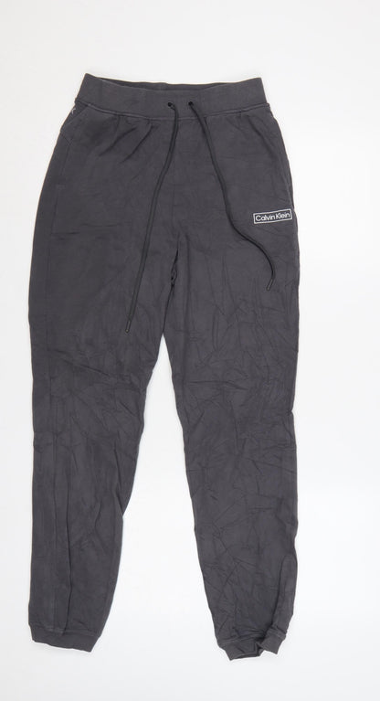 Calvin Klein Men’s Black S Performance Logo Cuffed Jogger Sweatpants