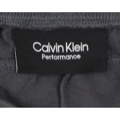 Calvin Klein Men’s Black S Performance Logo Cuffed Jogger Sweatpants